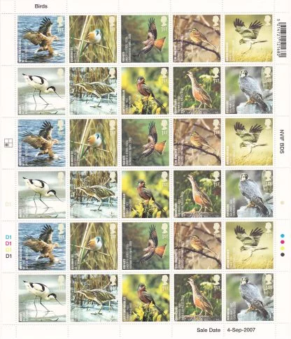 Birds Action for Species 2007 Complete Sheet
