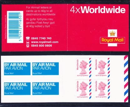 Booklet Airmail MJ2 Plain Worldwide 40grams