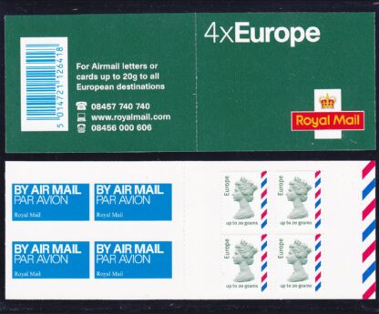 Booklet Airmail MI3 Plain Europe 20 grams