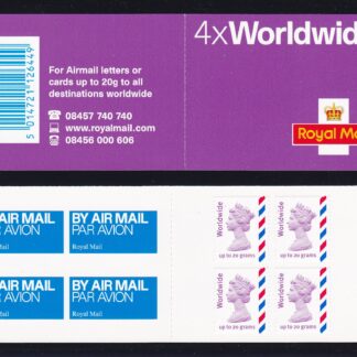 Booklet Airmail MJ3 Cylinder Worldwide 20 grams