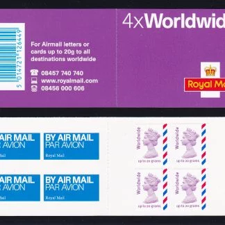 Booklet Airmail MJ3 Cylinder Worldwide 20 grams