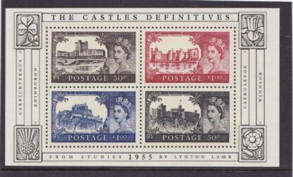 Miniature Sheet MS2530 Castle Definitives.