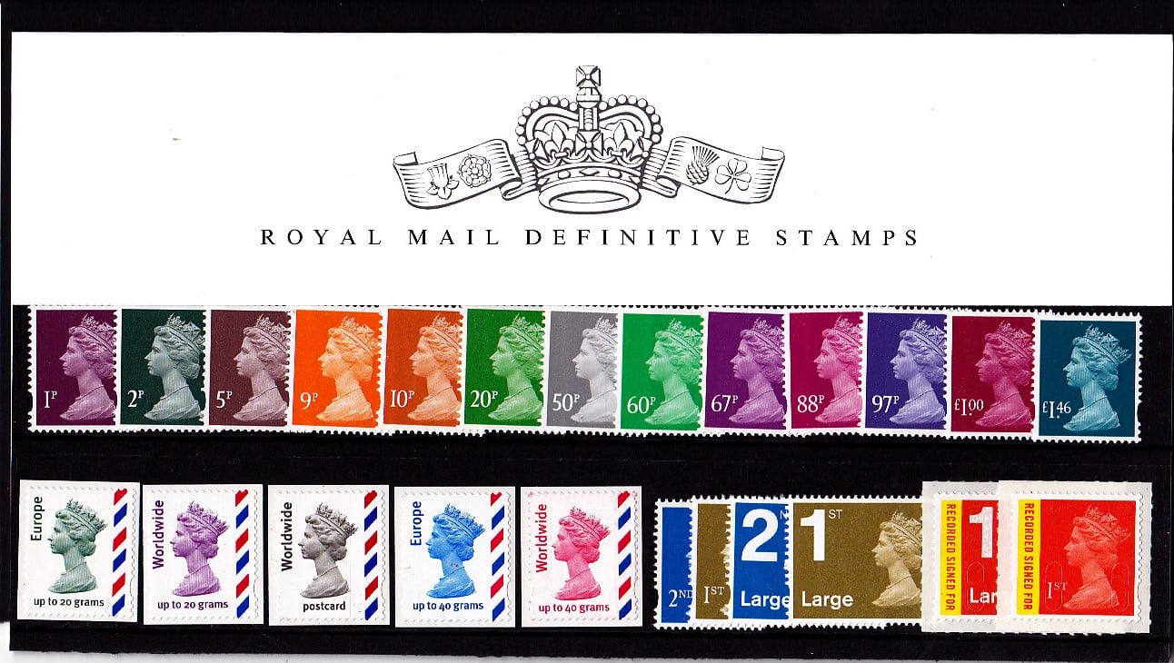 presentation pack stamps