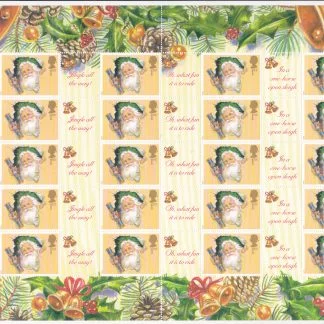 Smilers Sheet LS10 Christmas 2002 Royal Mail