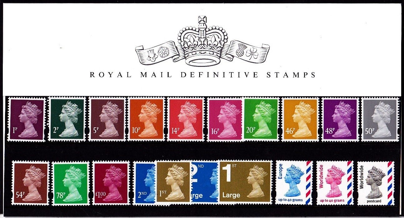 list of stamp presentation packs