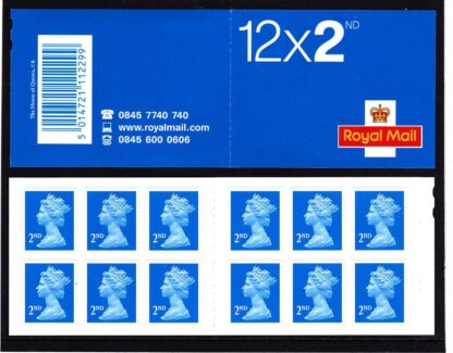 Booklet ME2 Machin Plain 2nd blue Questa