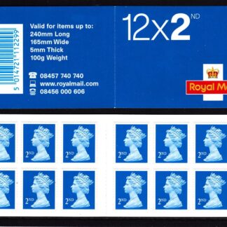 Booklet ME4b Machin Plain 2nd blue Walsall