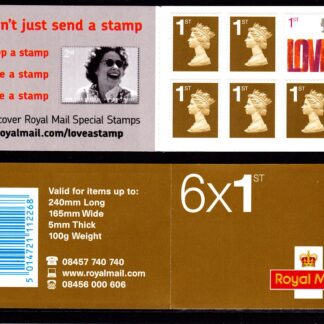 Booklet SA1 Machin Plain with 1st Gold and Love Stamp