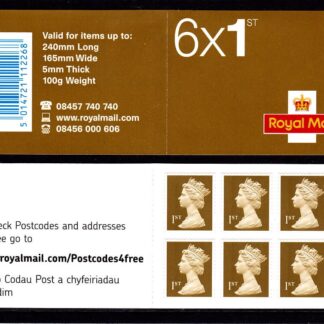 Booklet MB4f Machin Plain 1st Gold Welsh Text