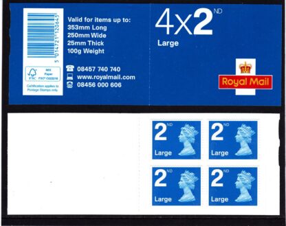 Booklet RA2c Machin Plain 2nd Large No Printers Name