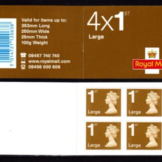 Booklet RB2b Machin Plain 1st Large No Printers Name