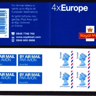 Booklet Airmail MI2 Plain Europe 40 grams.