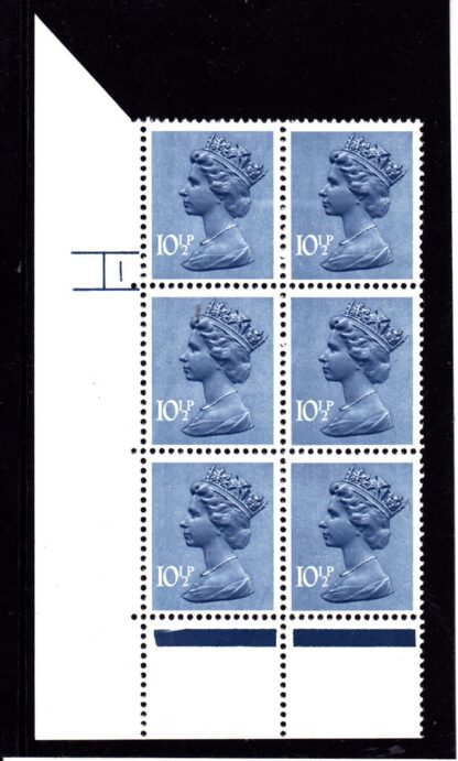 Machin U197 1 No Dot Cylinder Phosphor 30 10½p