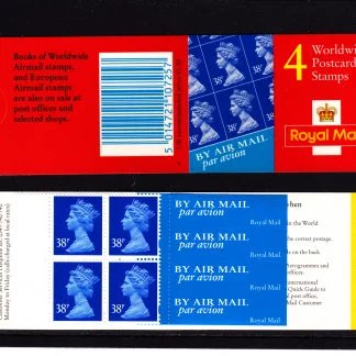 Booklet Airmail GLA1 Plain 38p 1999