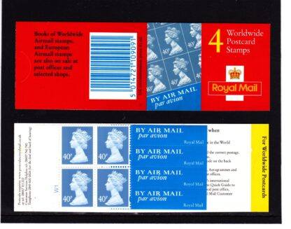 Booklet Airmail GMA1 Cylinder 40p 2000