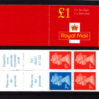 Booklet FH44 Plain Machin £1.00 NVI