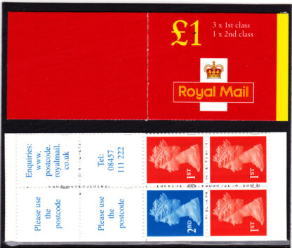 Booklet FH44 Perf ½IPT Machin Plain £1.00 NVI