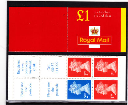 Booklet FH44a Perf ½IPT Machin Plain £1.00 NVI