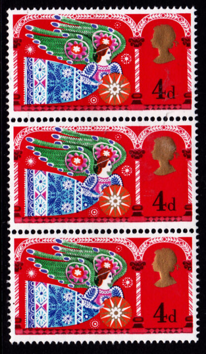 Christmas 1969 Commemorative 812b Strip 3 4d