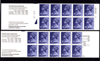 Booklet FG6Aa Machin Plain 90p Experimental Fold