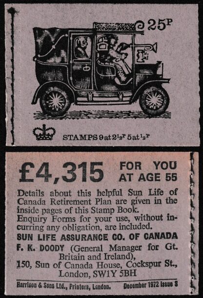 Booklet DH50 25p Dec/S 72 London Taxi