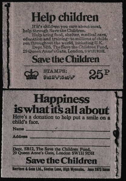 Booklet DH52 25p Jun 73 Save the Children