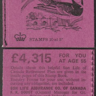 Booklet DQ63 30p Apr 72 Pied Wagtail