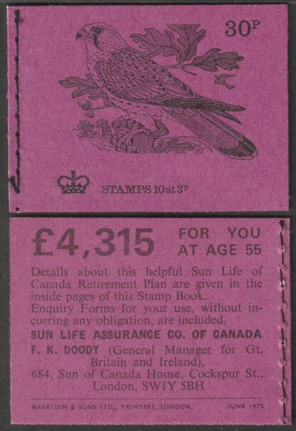 Booklet DQ64 30p June 72 Kestrel