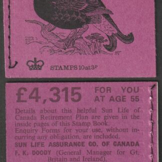 Booklet DQ66 30p Oct 72 Black Grouse