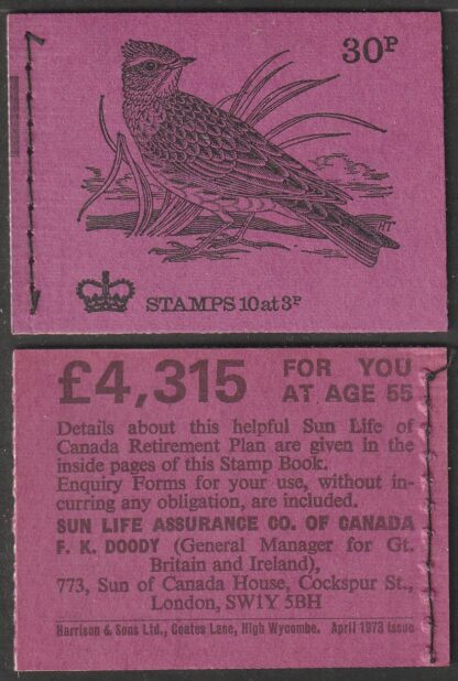 Booklet DQ70 30p Apr 73 Skylark