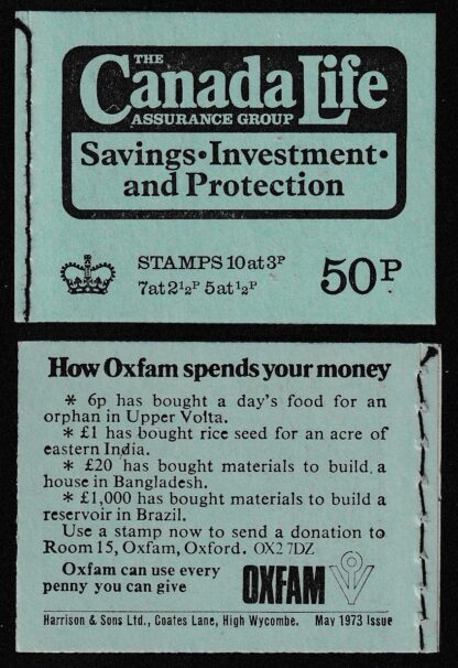 Booklet 50p DT11 May 73 Canada Life