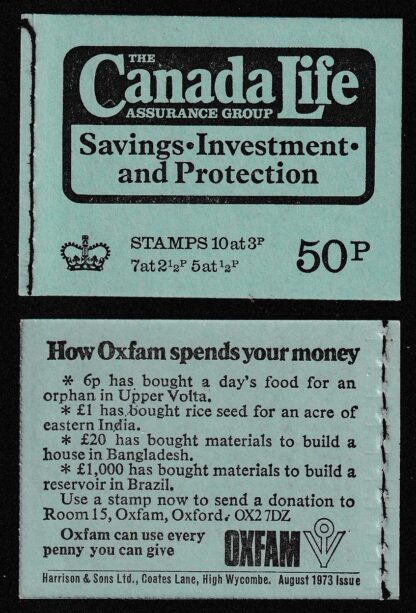 Booklet 50p DT12 Aug 73 Canada Life