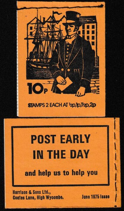 Booklet DN72 10p Jun 75 Letter Carrier 1855