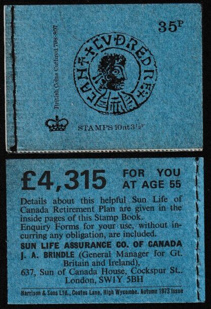 Booklet DP01 35p Autumn 73 Cuthred Penny