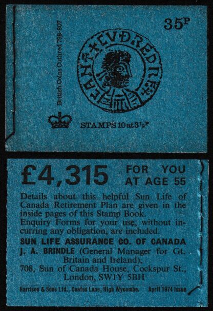 Booklet DP02 35p April 74 Cuthred Penny