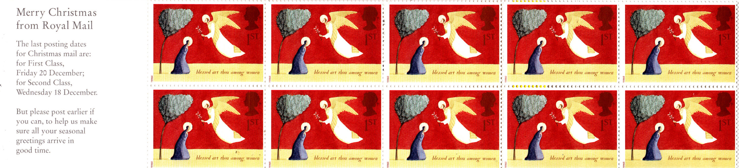 Booklet Christmas LX11 BMB 1996 Plain 1st.