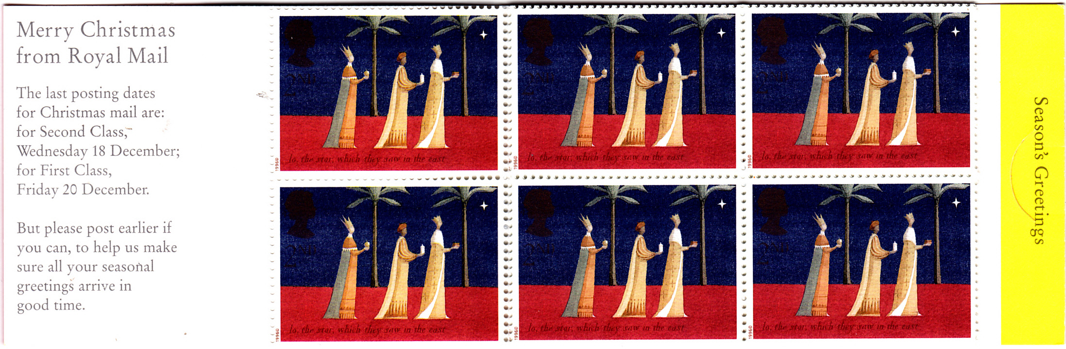 Booklet Christmas LX12 BMB 1996 Plain 2nd