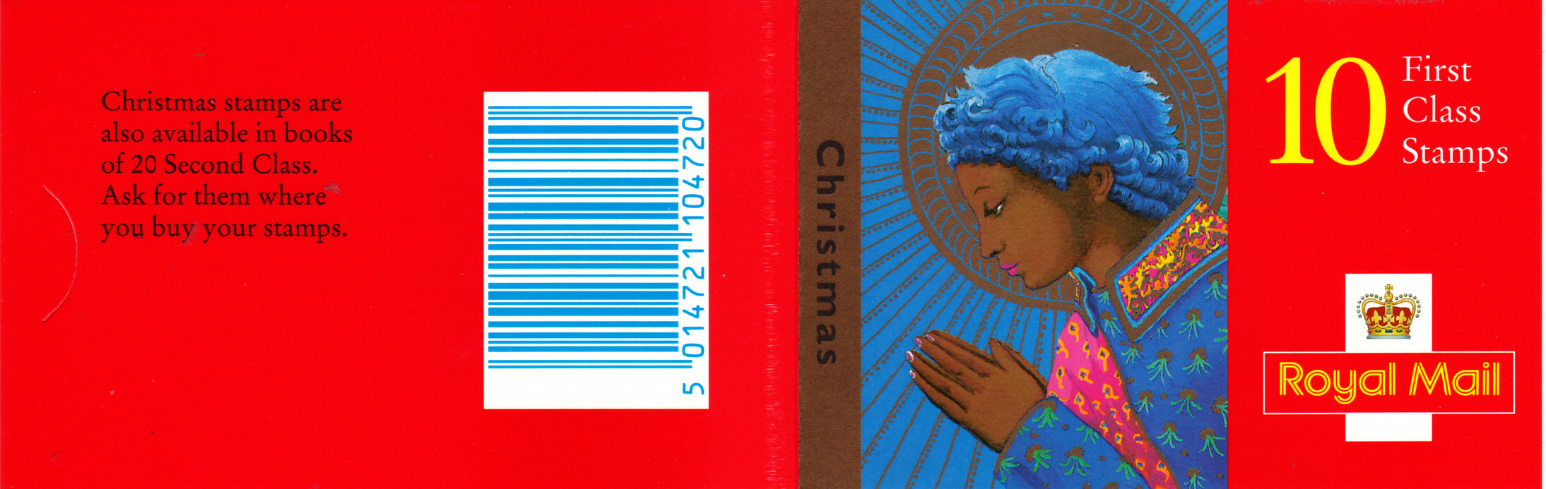 Booklet Christmas LX15 EEH 1998 Cyl 26p . Issued 2nd November 1998. 1st Class booklet with cylinder numbers and also containing 10 x 26p (first